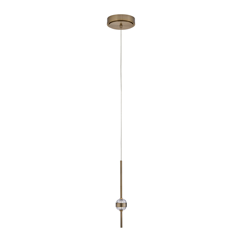 Allegri 047611-044-FR001 LED Mini Pendant, Winter Brass
