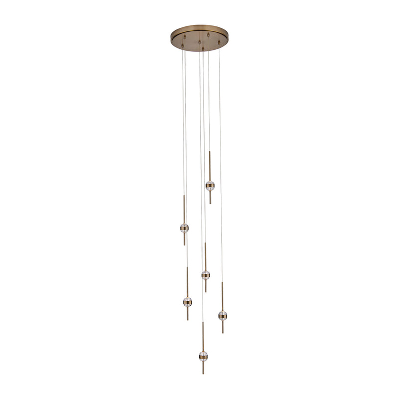 Allegri 047652-044-FR001 LED Chandelier, Winter Brass