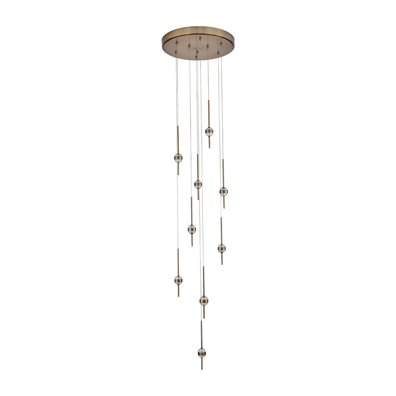 Allegri 047653-044-FR001 LED Chandelier, Winter Brass
