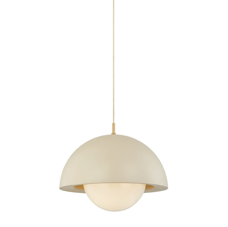 Mitzi H1085701B-AGB/TBQ One Light Pendant, Aged Brass