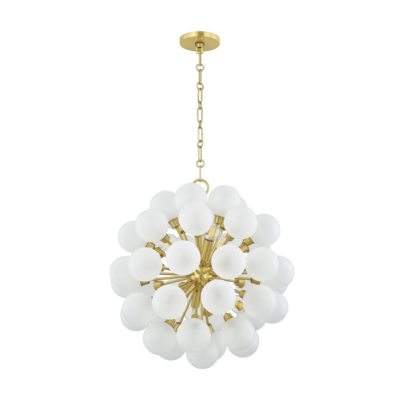 Mitzi H1087806-AGB Six Light Chandelier, Aged Brass