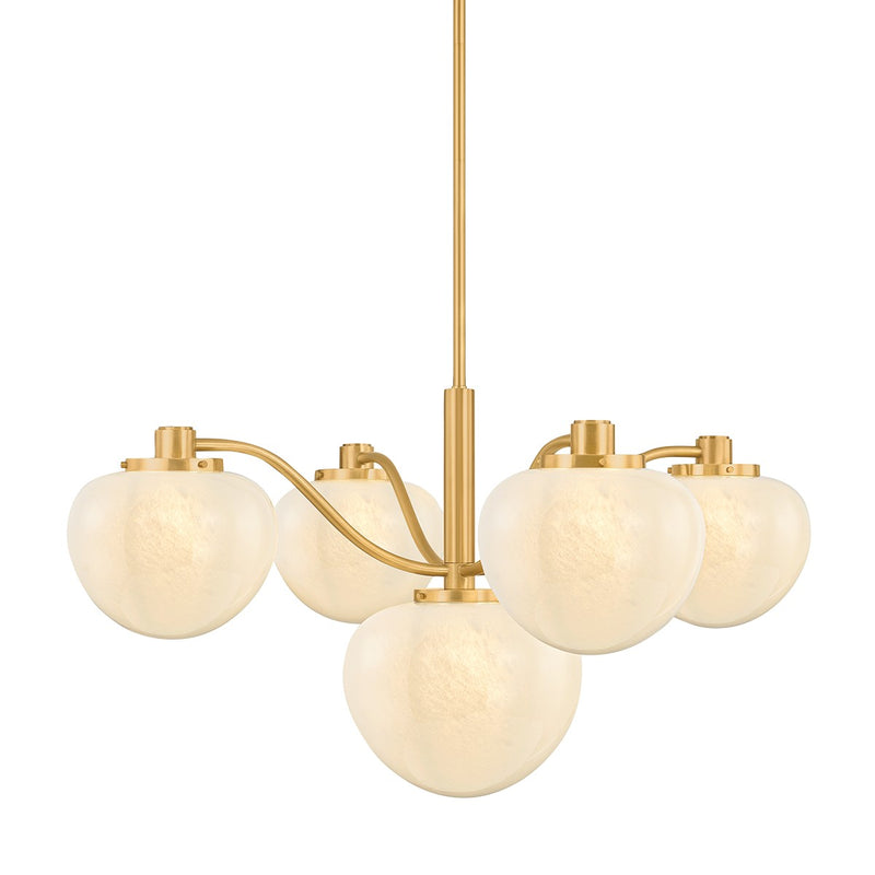 Mitzi H1093805-AGB Five Light Chandelier, Aged Brass