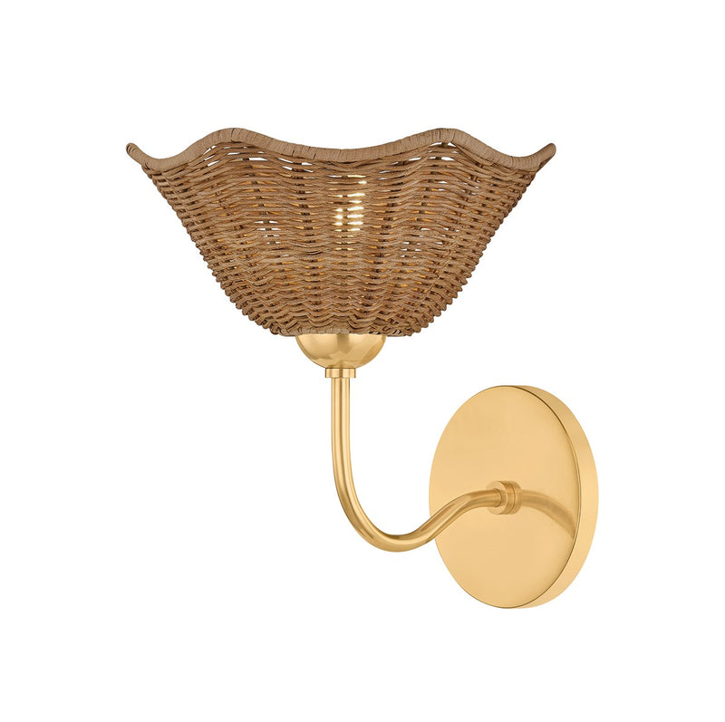 Mitzi H1101101-AGB One Light Wall Sconce, Aged Brass