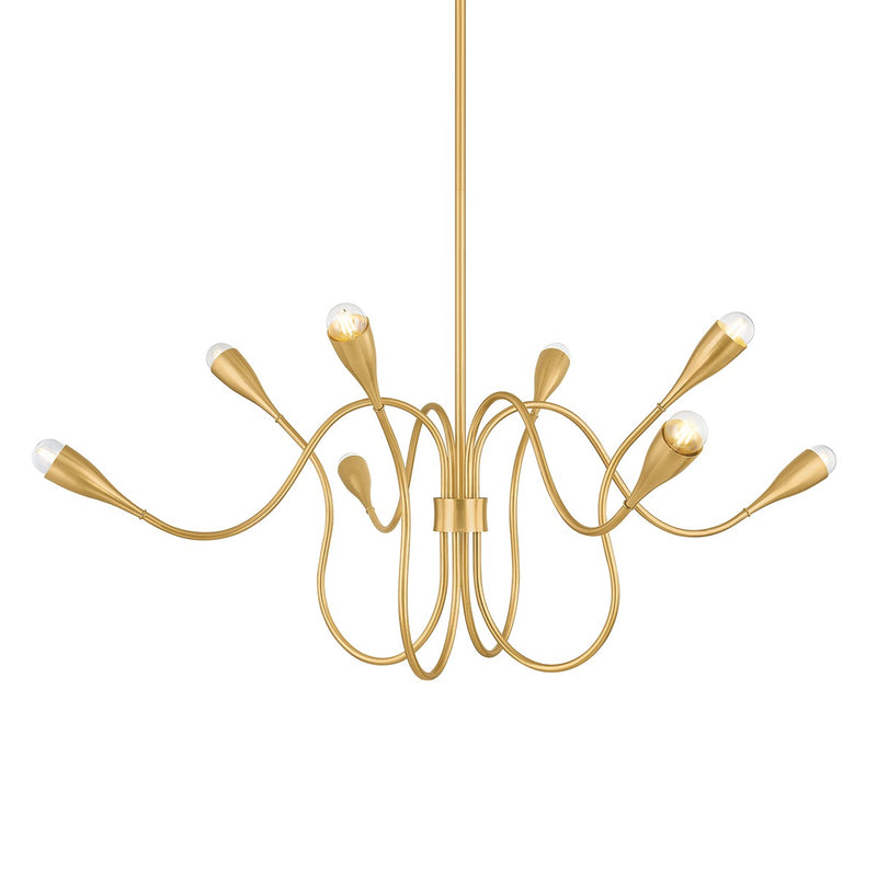 Mitzi H1108808-AGB Eight Light Chandelier, Aged Brass