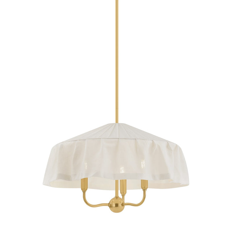 Mitzi H1109803-AGB Three Light Pendant, Aged Brass