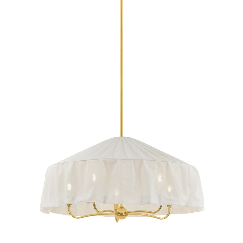 Mitzi H1109805-AGB Five Light Pendant, Aged Brass