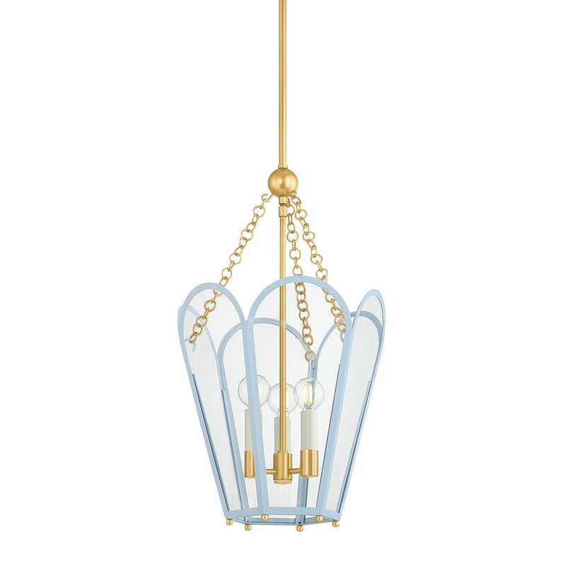 Mitzi H1132703-AGB/SAO Three Light Lantern, Aged Brass