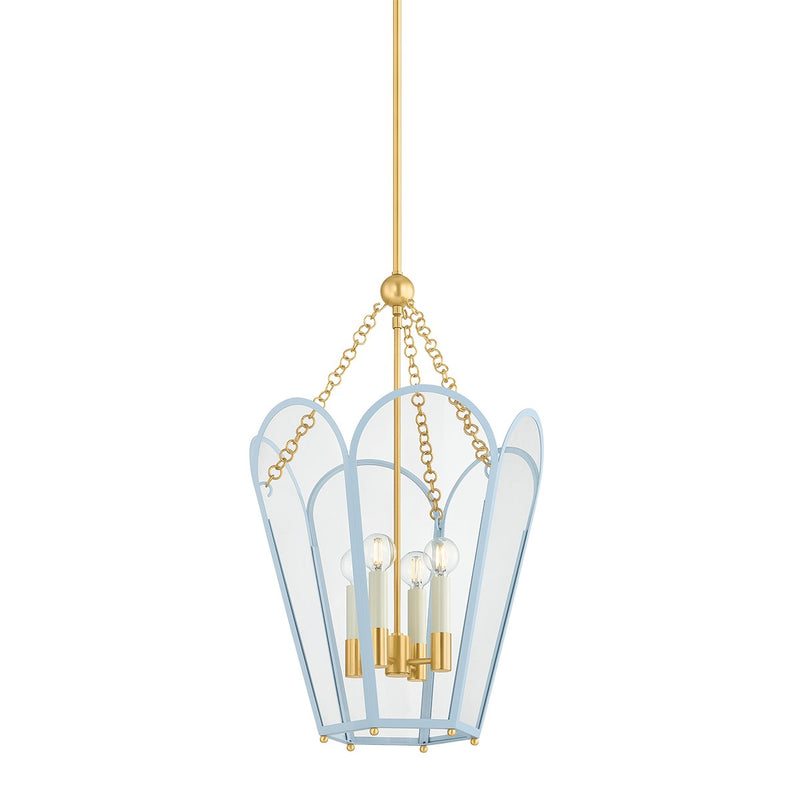 Mitzi H1132704-AGB/SAO Four Light Lantern, Aged Brass
