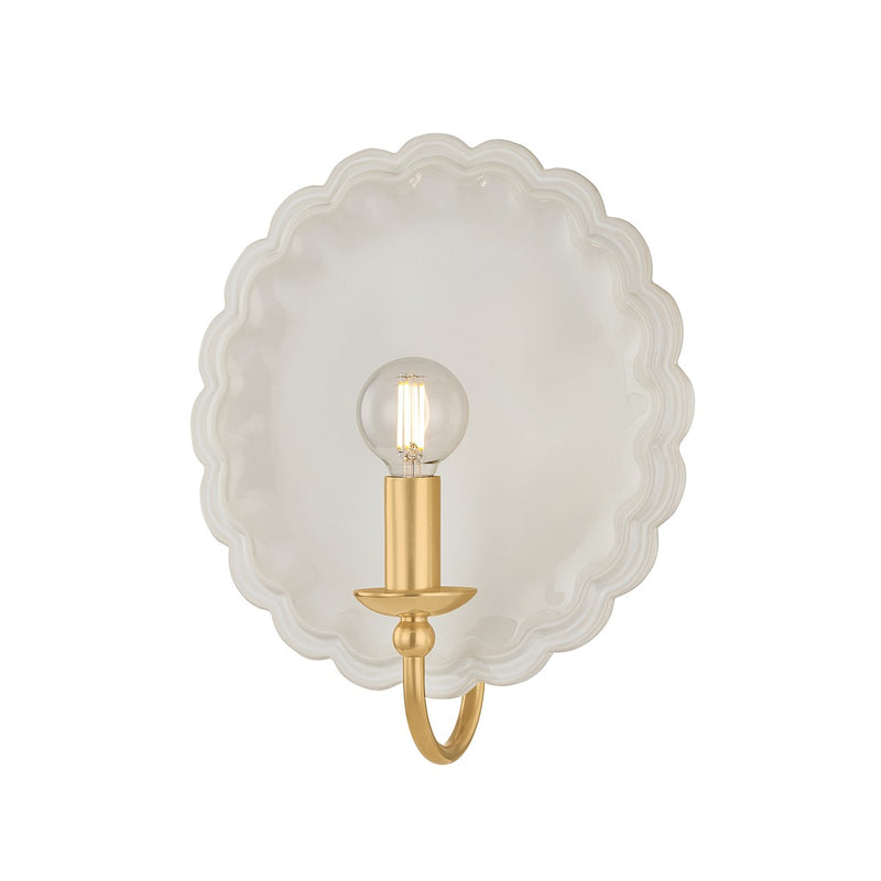 Mitzi H1140101-AGB/CSI One Light Wall Sconce, Aged Brass