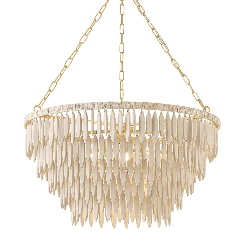 Mitzi H805805-AGB Five Light Chandelier, Aged Brass