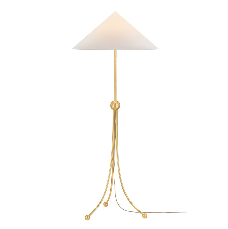 Mitzi HL1089401-AGB One Light Floor Lamp, Aged Brass