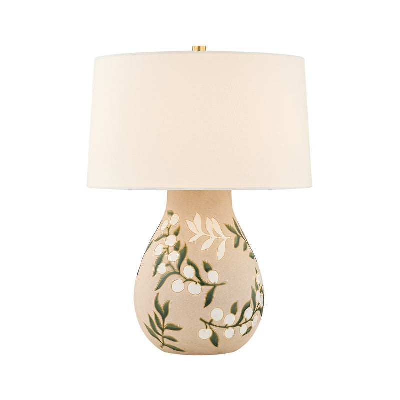 Mitzi HL1112201-AGB/CYM One Light Table Lamp, Aged Brass