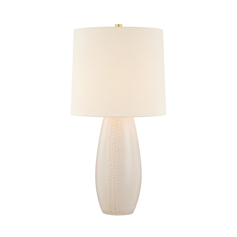 Mitzi HL1115201-AGB/CHD One Light Table Lamp, Aged Brass