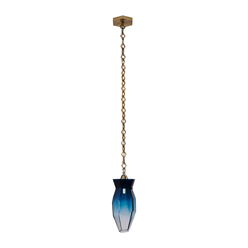 Kalco 528311WB One Light Pendant, Winter Brass