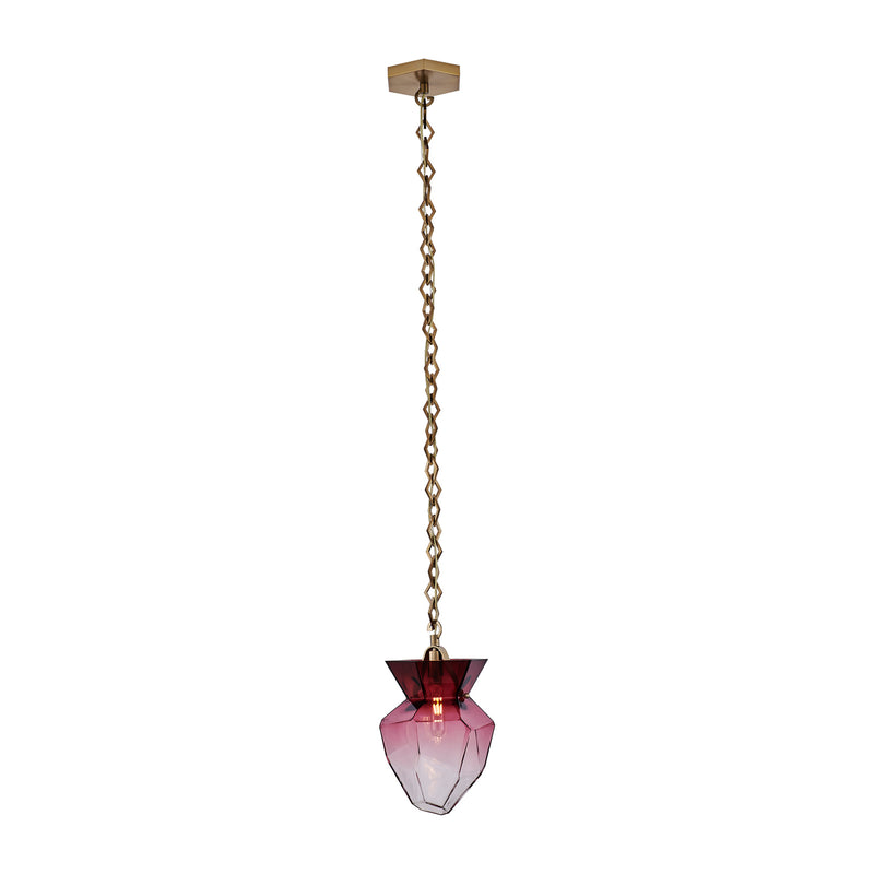 Kalco 528312WB One Light Pendant, Winter Brass