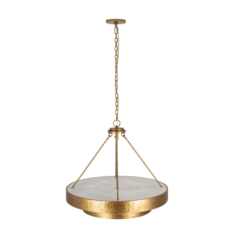 Kalco 528655RSG 12 Light Chandelier, Rustic Gold