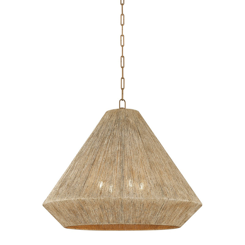 Troy Lighting F1630-PBR Four Light Pendant, Patina Brass