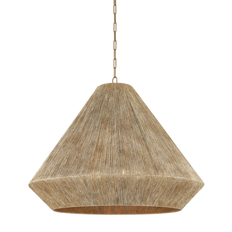 Troy Lighting F1640-PBR Five Light Pendant, Patina Brass