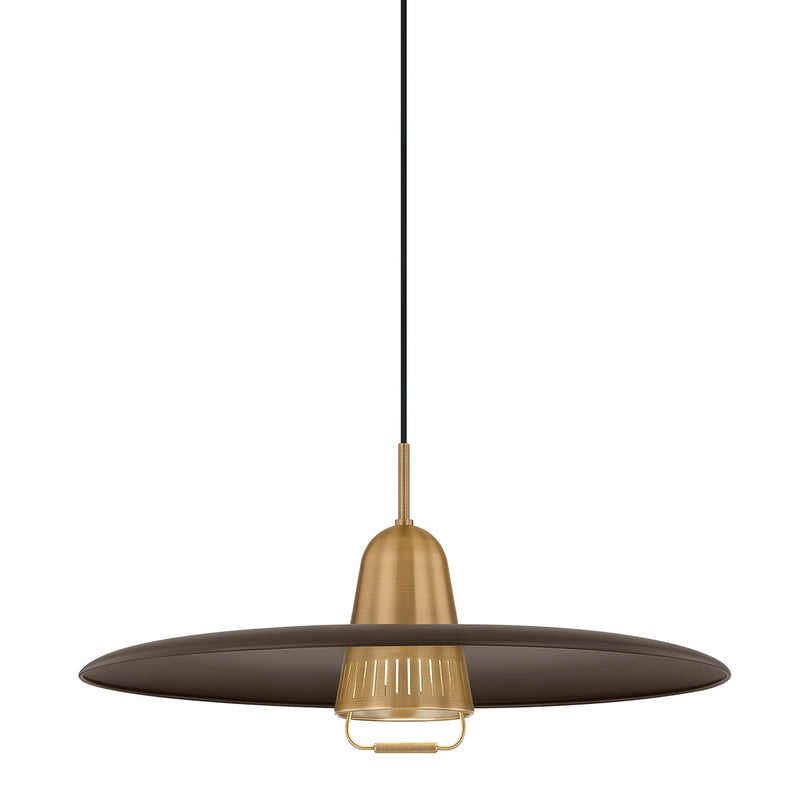 Troy Lighting F2625-PBR/BRZ One Light Pendant, Patina Brass
