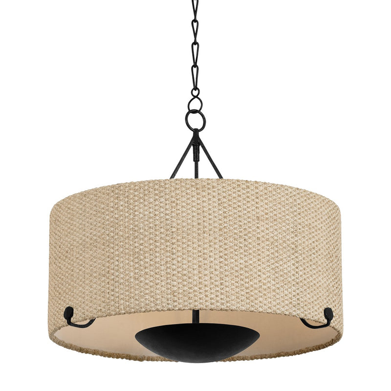 Troy Lighting F3628-FOR Four Light Chandelier, Forged Iron