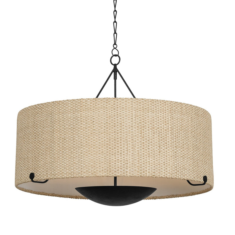 Troy Lighting F3638-FOR Six Light Chandelier, Forged Iron
