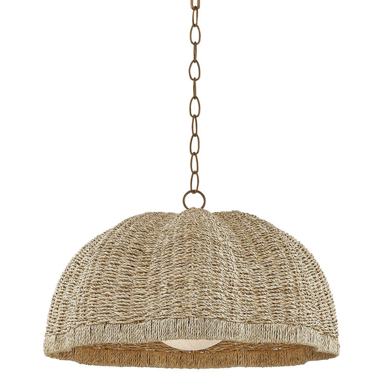 Troy Lighting F6124-PBR One Light Pendant, Patina Brass