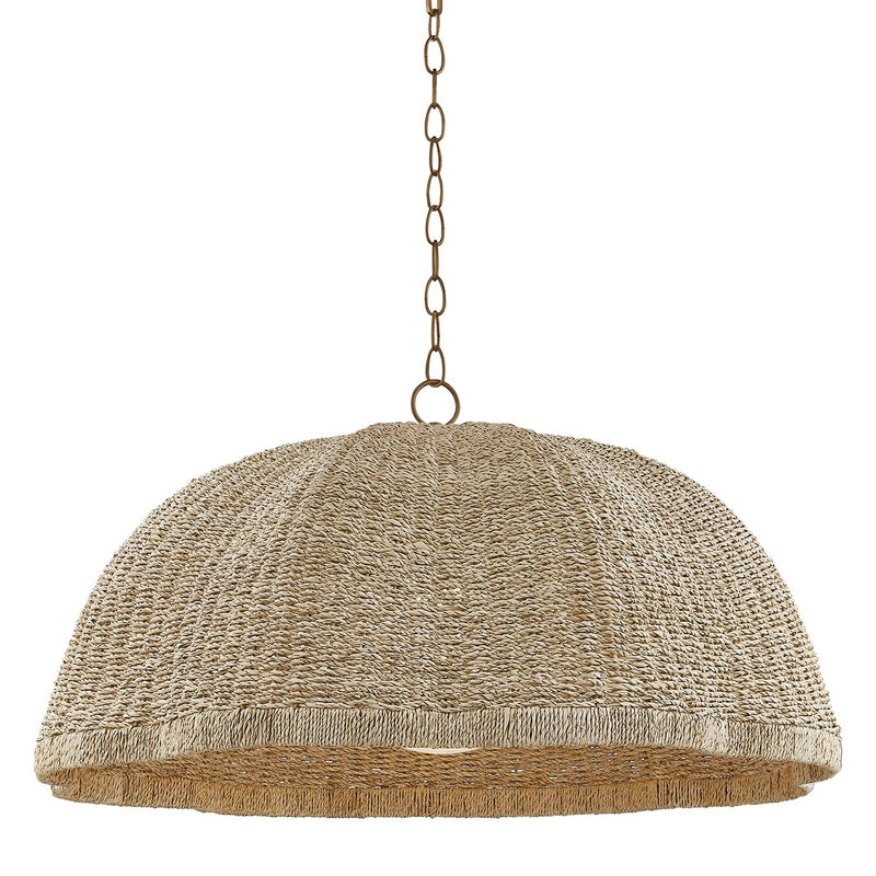 Troy Lighting F6136-PBR One Light Pendant, Patina Brass