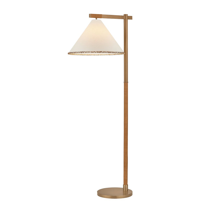Troy Lighting PFL2560-PBR One Light Floor Lamp, Patina Brass