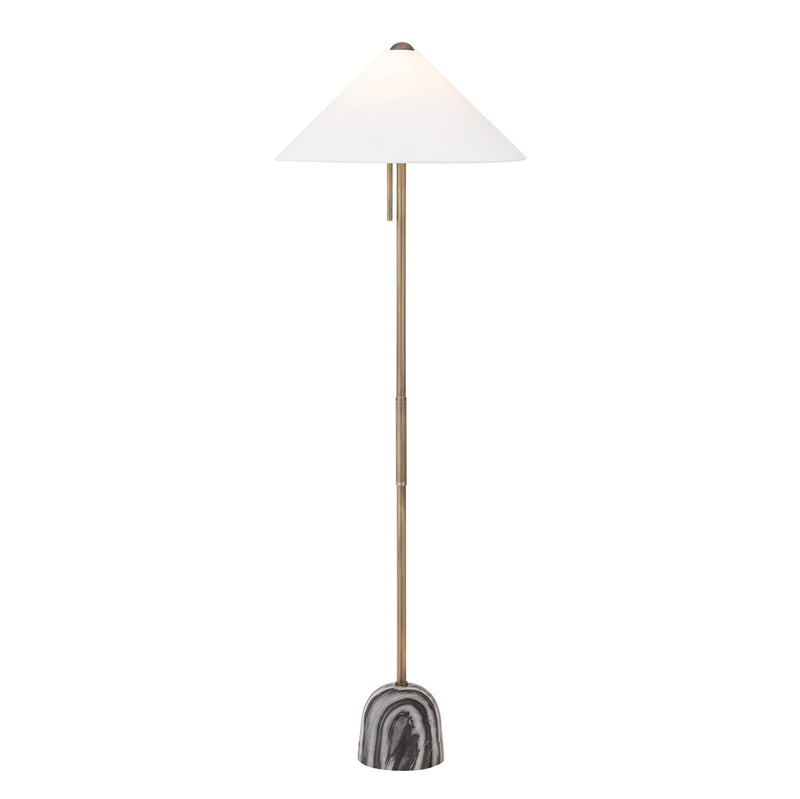 Troy Lighting PFL5064-PBR One Light Floor Lamp, Patina Brass