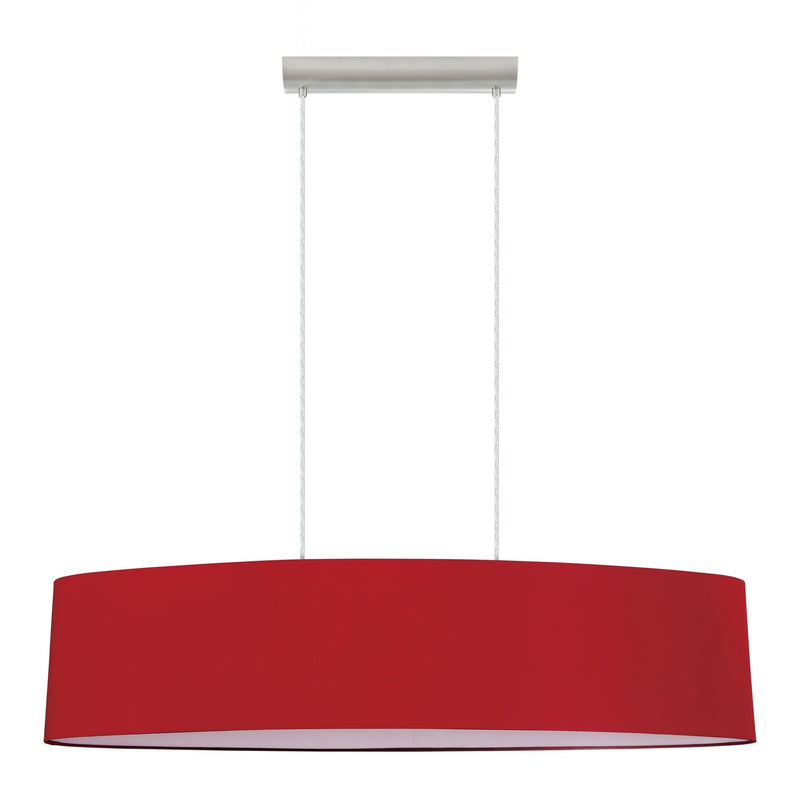 Eglo USA 204255A Two Light Pendant, Matte Nickel