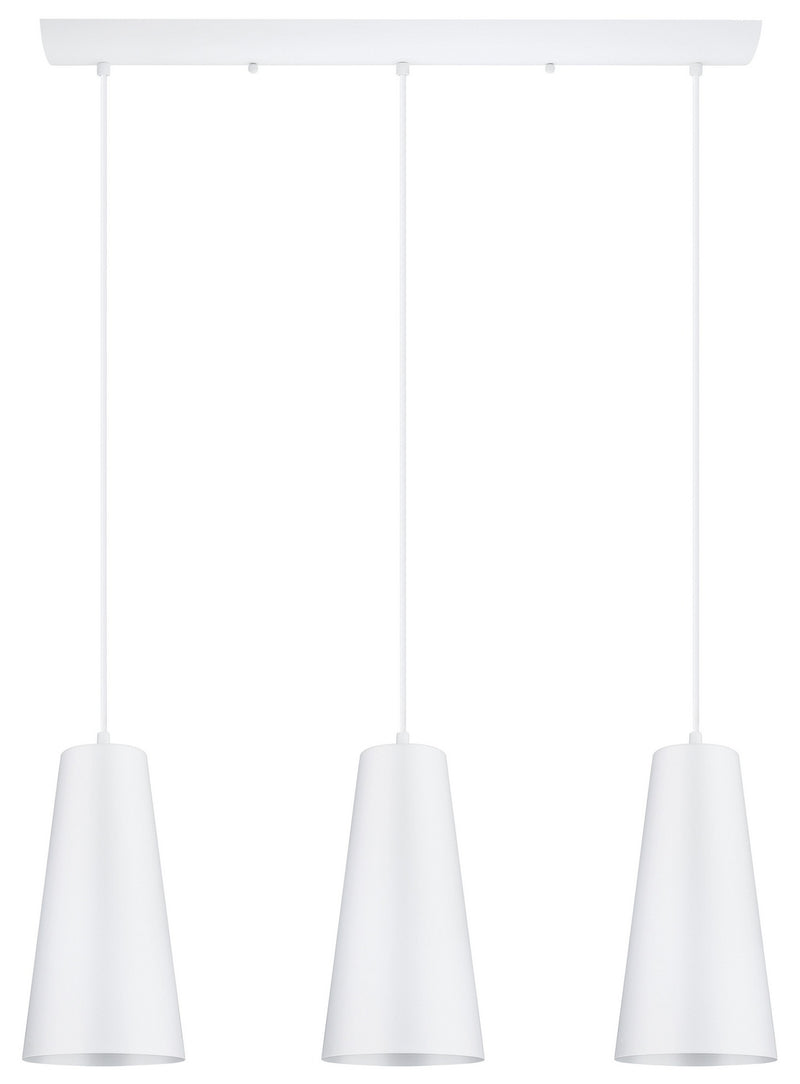 Eglo USA 201528A Three Light Pendant, White