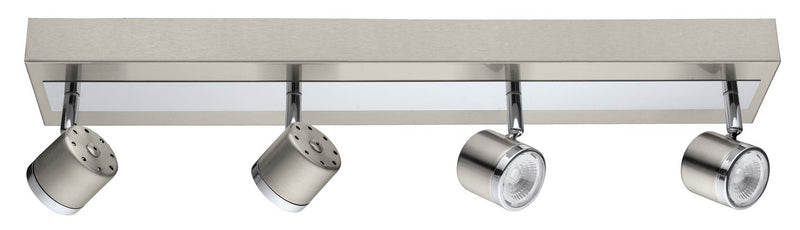 Eglo USA 201735A LED Fixed Track Light, Satin Nickel & Chrome