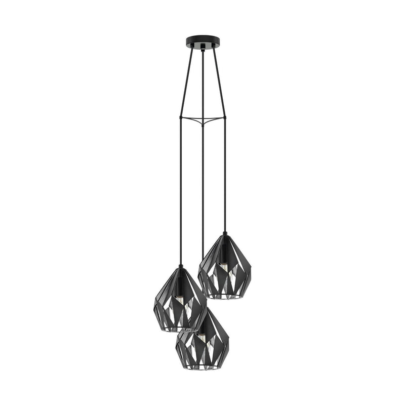 Eglo USA 202042A Three Light Pendant, Black