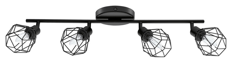 Eglo USA 202168A Four Light Track, Matte Black