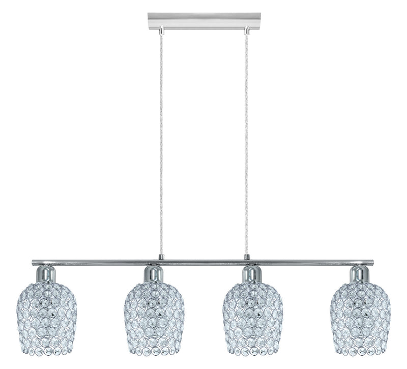 Eglo USA 202275A Three Light Linear Pendant, Chrome