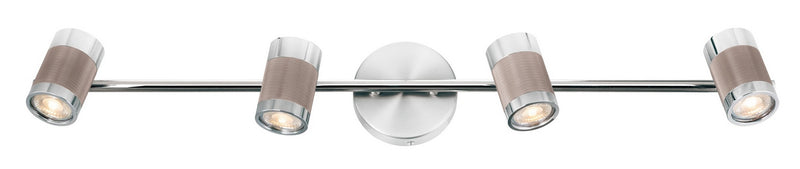 Eglo USA 203187A Four Light Fixed Track Light, Chrome