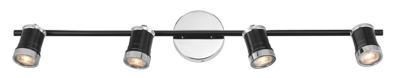 Eglo USA 203188A LED Fixed Track Light, Black & Chrome