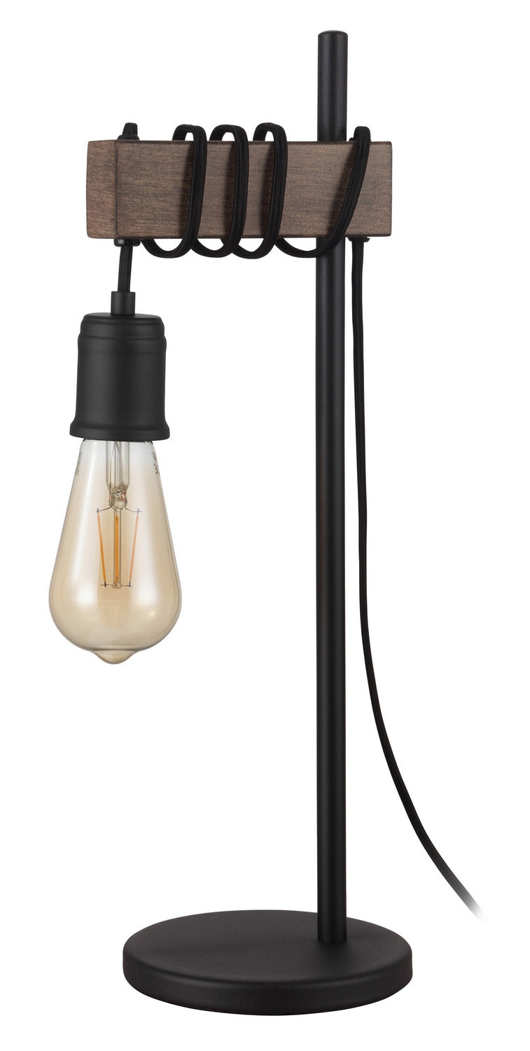 Eglo USA 204244A One Light Table Lamp, Black, Dark Brown