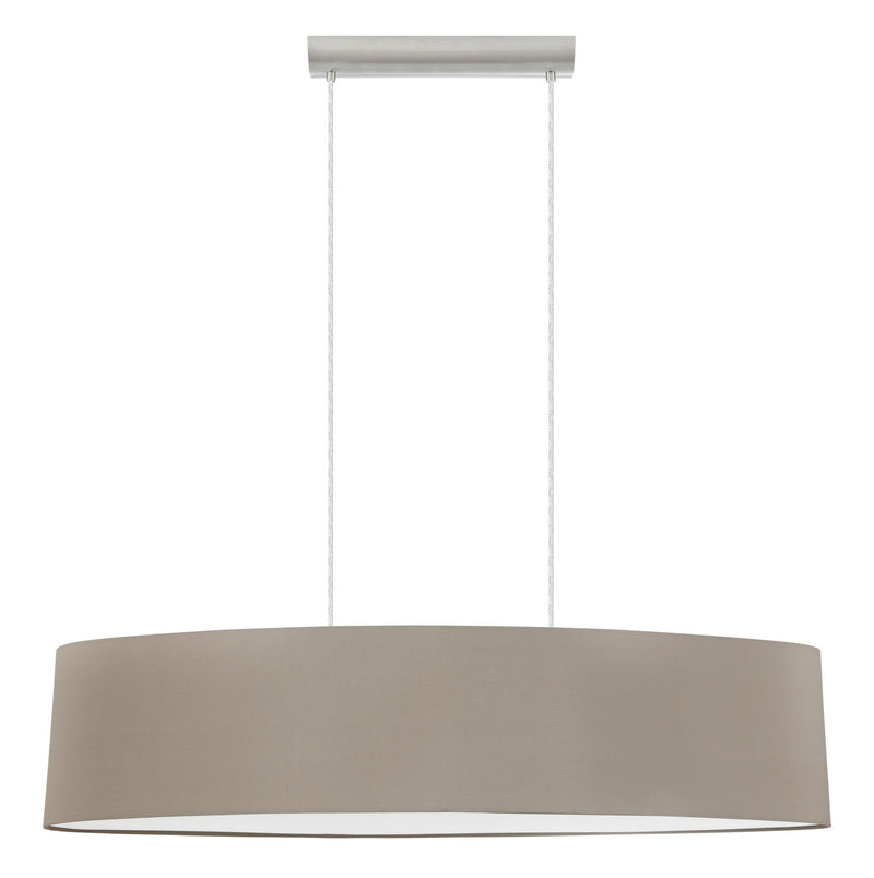 Eglo USA 204256A Two Light Pendant, Matte Nickel