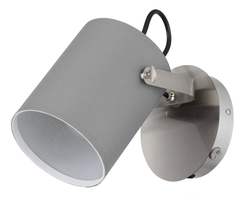 Eglo USA 204572A One Light Wall Sconce, Matte Nickel