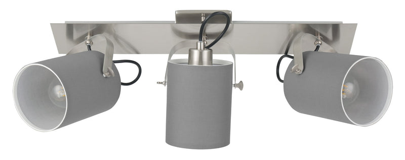 Eglo USA 204642A Three Light Track Light, Matte Nickel