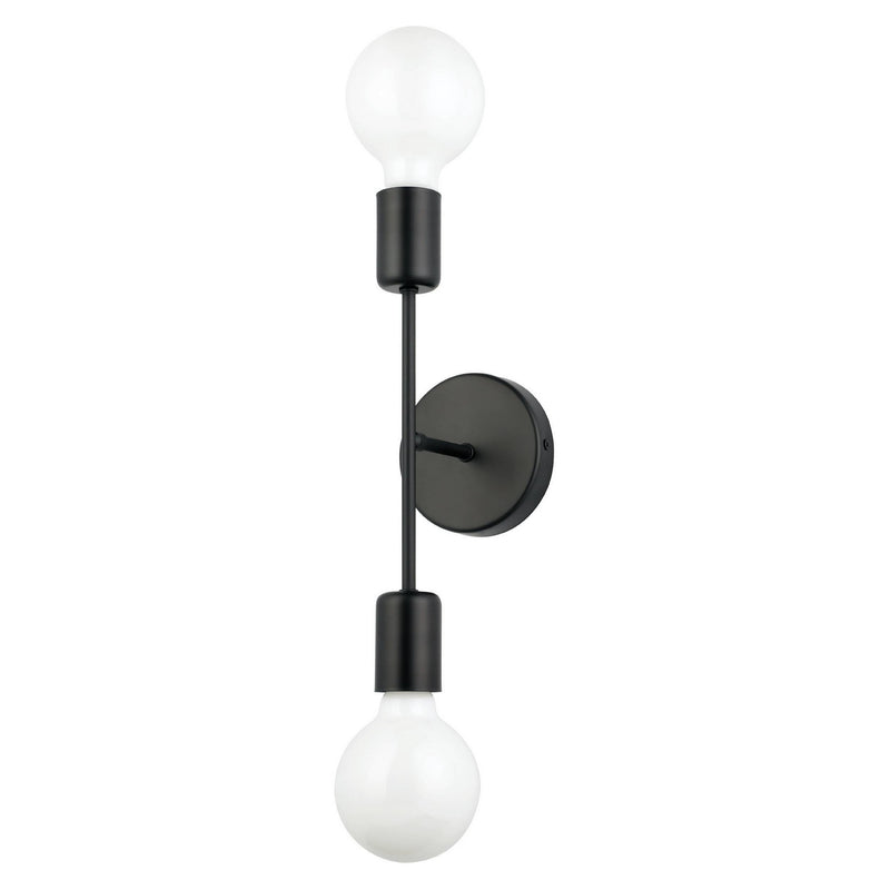 Eglo USA 205332A Two Light Wall Mount, Matte Black
