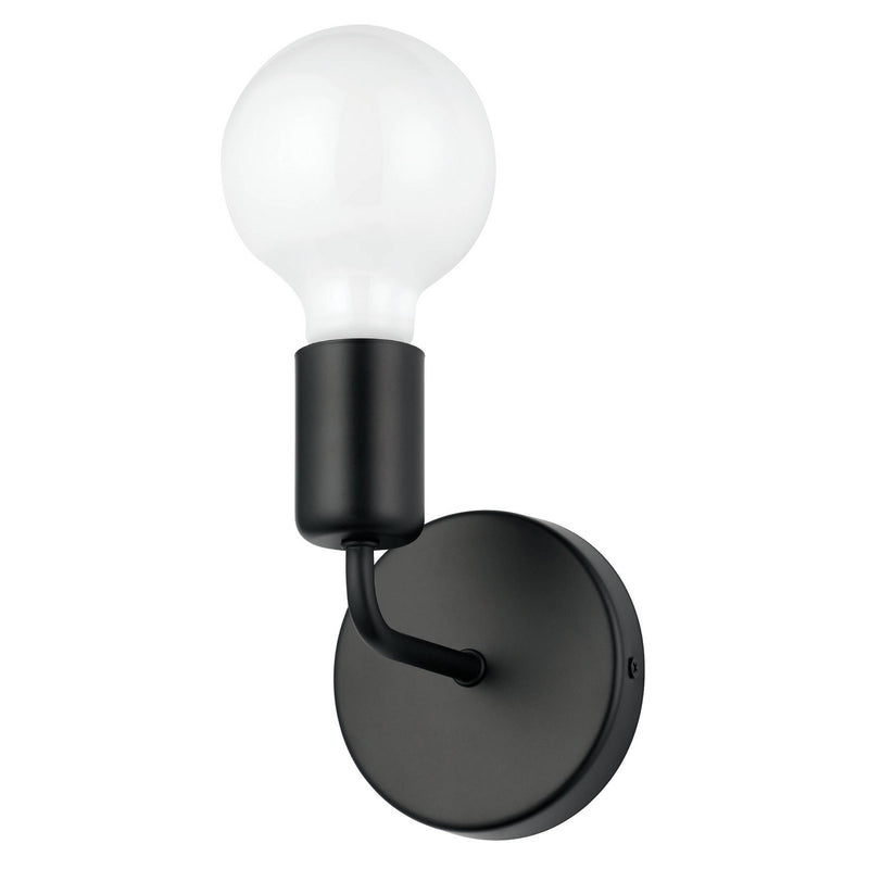 Eglo USA 205335A One Light Wall Sconce, Matte Black