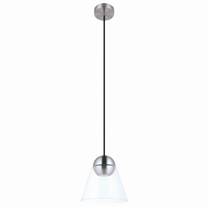 Eglo USA 205644A LED Pendant, Matte Nickel