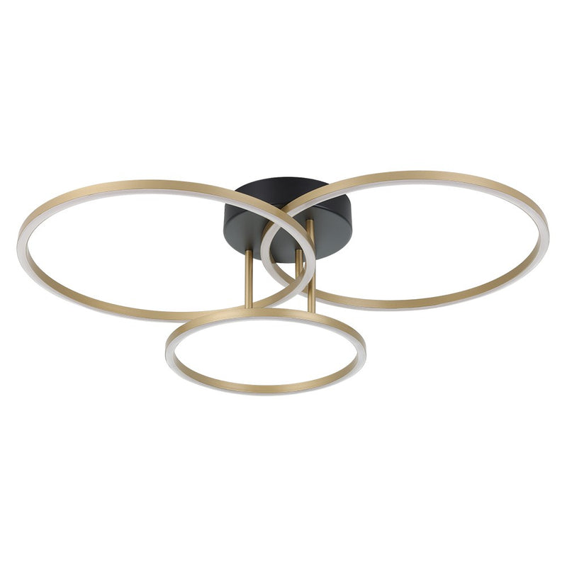 Eglo USA 205745A LED Ceiling Mount, Gold & Structured Black