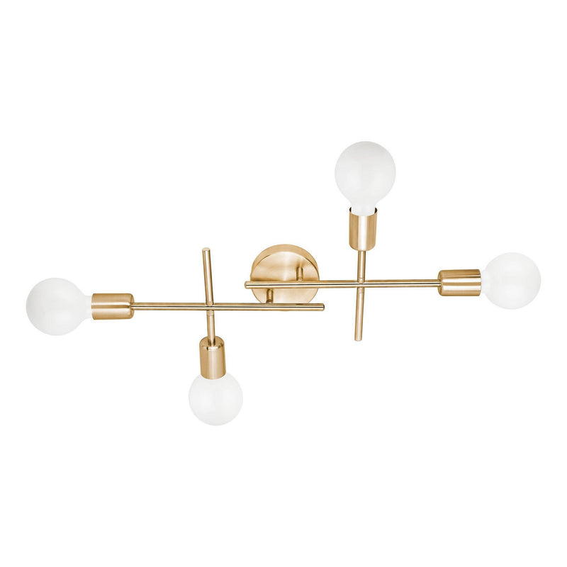 Eglo USA 205769A Four Light Wall/Ceiling Light, Brushed Gold