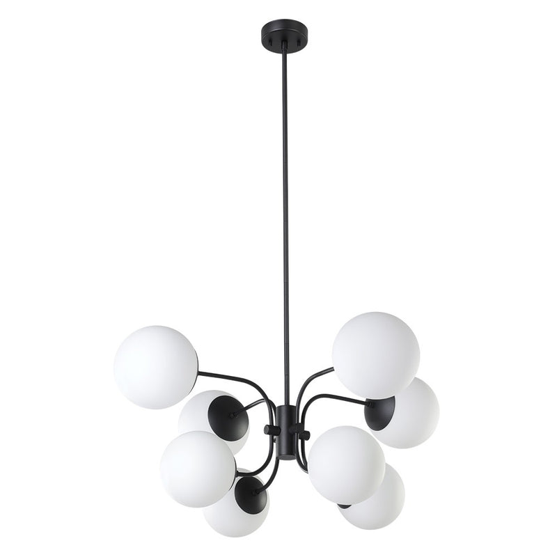 Eglo USA 205803A Eight Light Pendant, Black