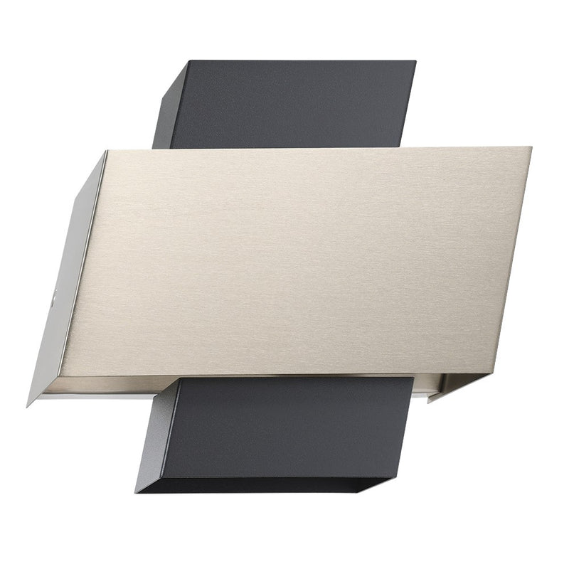 Eglo USA 205838A One Light Wall Sconce, Black & Brushed Nickel