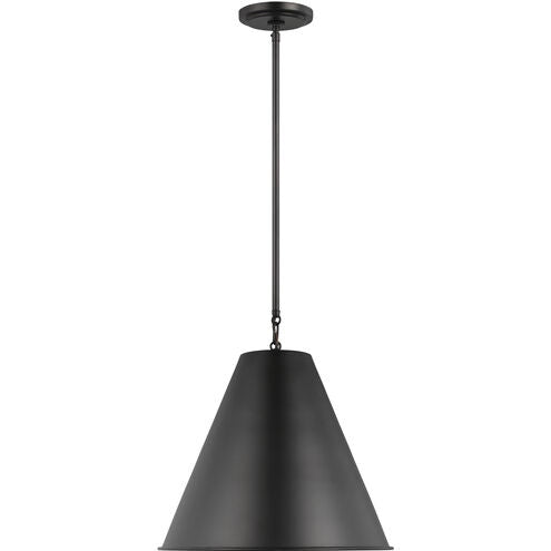Visual Comfort Studio 6585101-112 One Light Pendant, Midnight Black