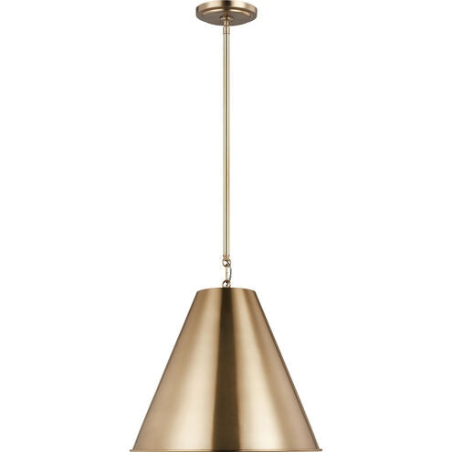 Visual Comfort Studio 6585101-848 One Light Pendant, Satin Brass